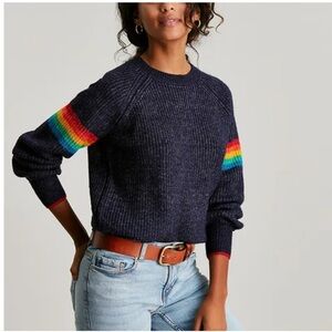 Joules Colorful Stripe Knit Sweater